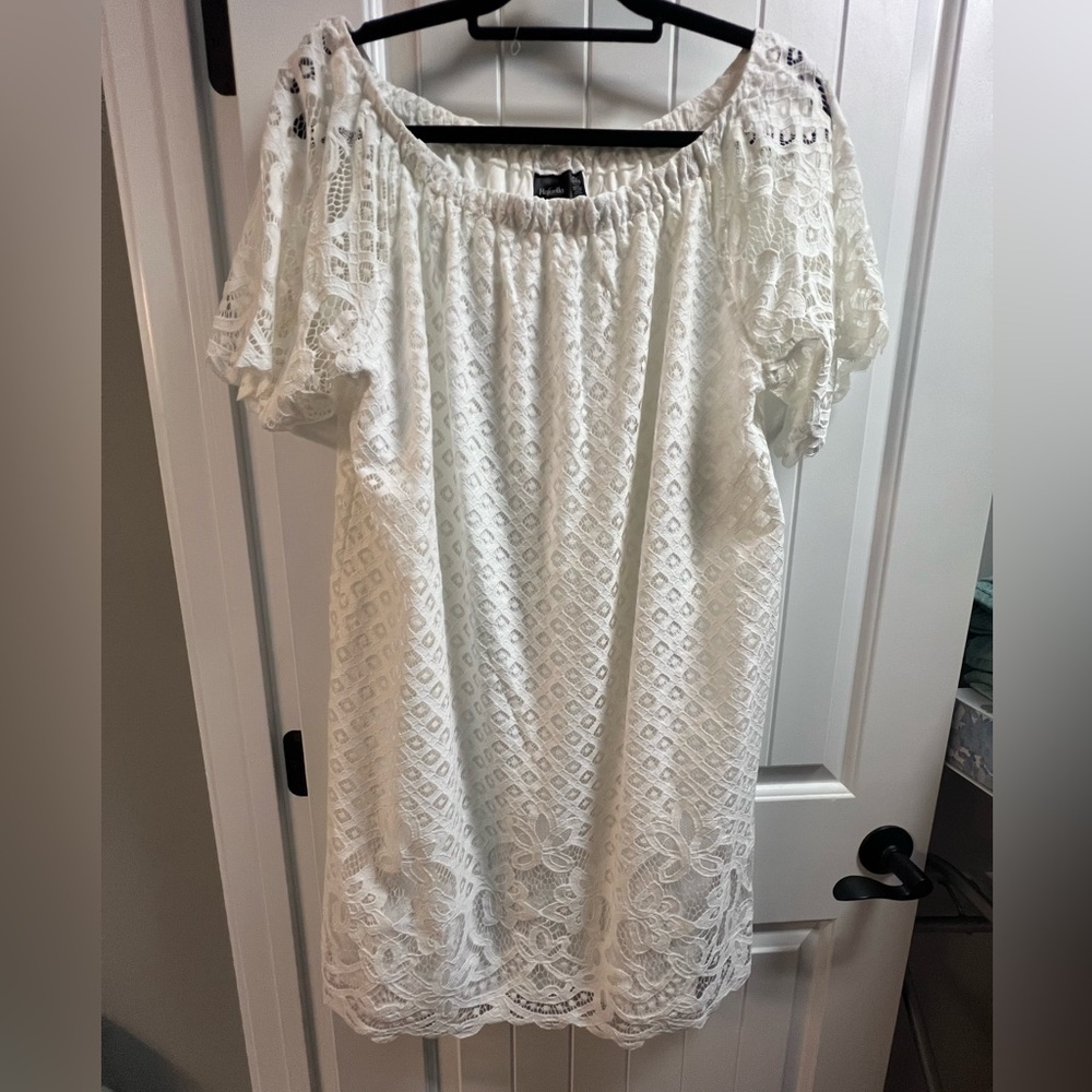Rafaela off the shoulder white lace dress